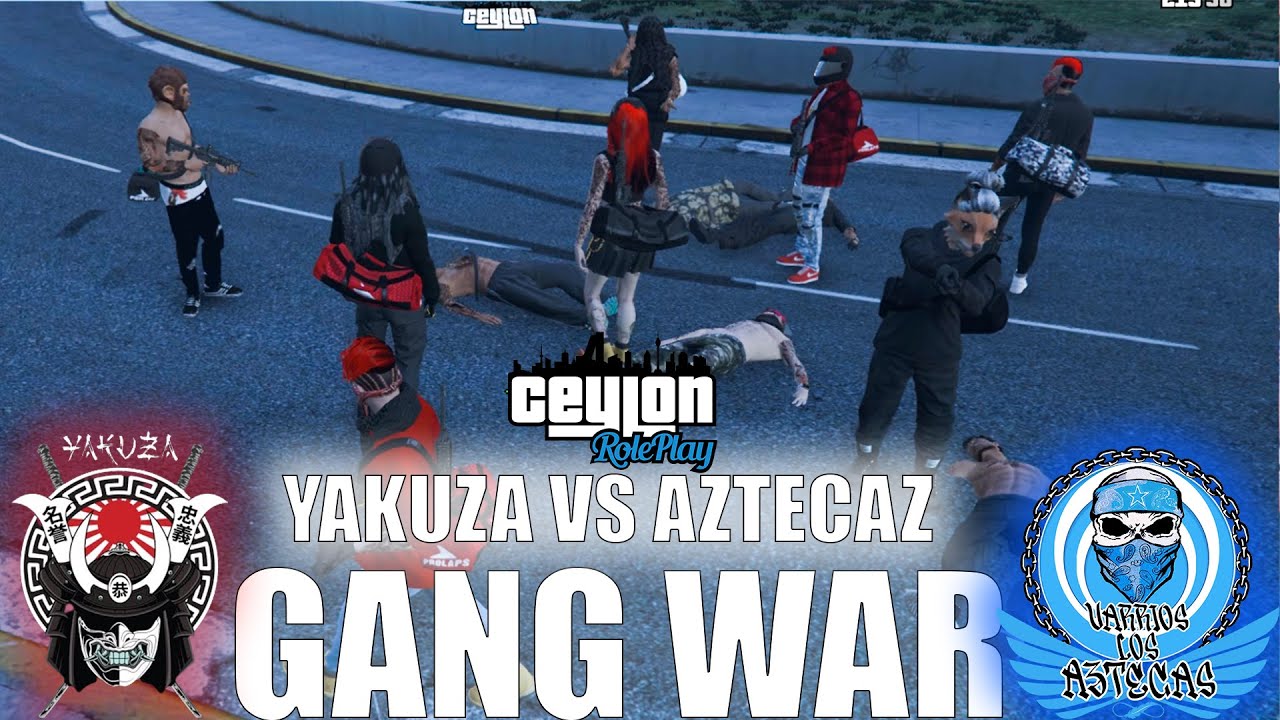 YAKUZA 👹 VS AZTECAZ YKZ ️ VS VLA 💙ඔය කැපුවේ ගල්🤭💨 CEYLON RP - YouTube