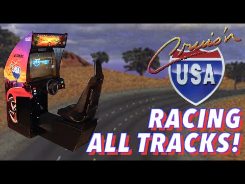 Playing Crusin' USA All Tracks! | Arcade Version on Modded Arcade1Up from Killer Arcade Games