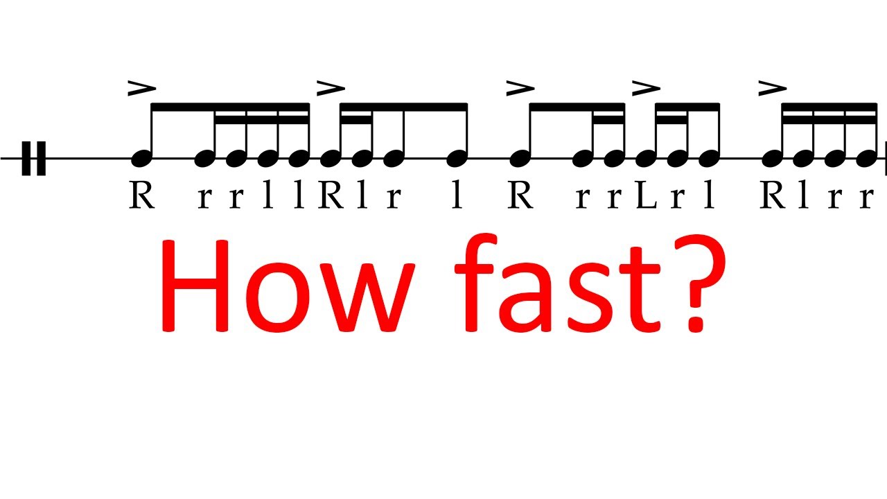 How fast can you play paradiddle-diddle and paradiddle zoom zoom?
