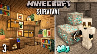 Decorating the House Interior, Searching for Diamond - Minecraft 1.17 Chill Let's Play | Episode 3