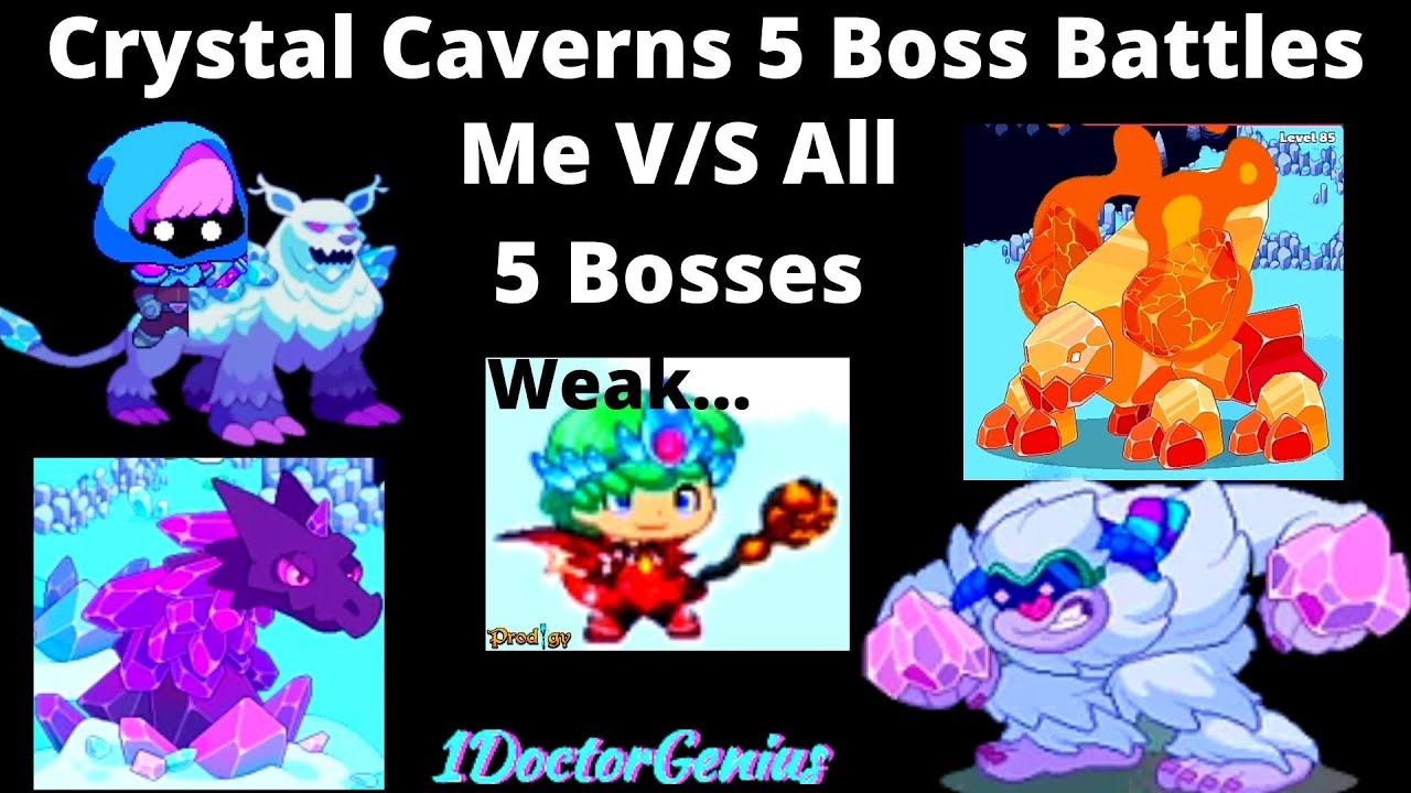 Prodigy Crystal Caverns All 5 Bosses Together Me V S 5 Bosses Battle W Caverns New Update Music Youtube - roblox the forest original game soundtrack cave final boss