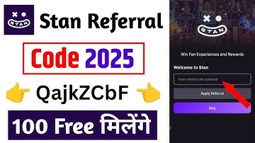 Stan app Referral Code | stan referral code | stan app me referral code kaise dale