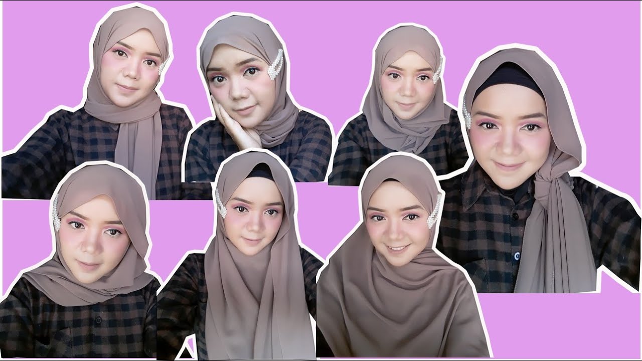 Tutorial Hijab  Pashmina menggunakan Jepit  Rambut  Korea  