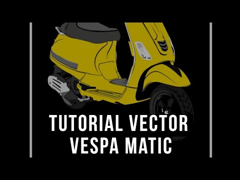  Desain  motor Vespa  matic kartun vector part 3 Adobe 