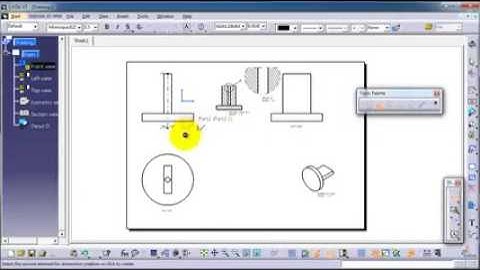 103 CATIA drawing Tutorial  Linear Dimensioning