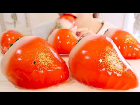 【咀嚼音】ルビーのいちご?いちご大福｜Ichigo Daifuku Eating Sounds/ASMR/mukbang