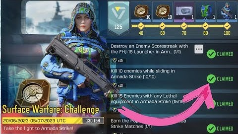 Call Of Duty Mobile Kill 10 Enemies while sliding in Amanda Strike Task Complete