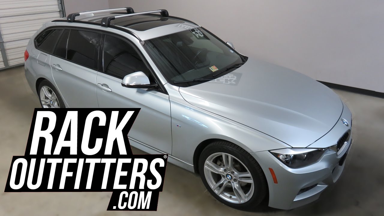 2013 to 2016 BMW 3 Series Wagon with Thule AeroBlade EDGE Roof Rack  Crossbars - YouTube