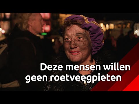 'Hier blft ie zwarte piet', honderd demonstranten willen geen roetveegpiet in Den Bosch