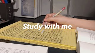 1.5hour STUDY WITH ME at night🌟(no music)pencil asmr,real sound,background noise