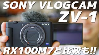 SONYがとうとう本気でVlogger向けコンデジ出してきた！早速ZV-1をレビューしてRX100M7と比較してみました！