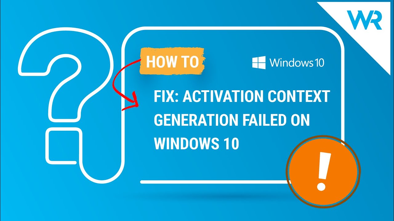 FIX: Activation context generation failed on Windows - YouTube