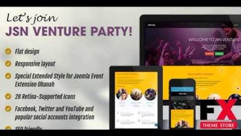 Preview JSN Venture - Responsive Joomla Event Template