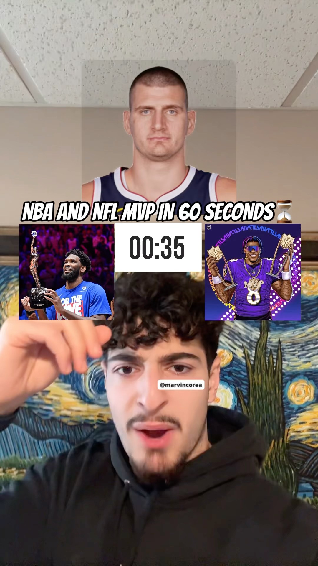 NBA AND NFL MVP IN 60 SECONDS⏳? #nba #jokic #embiid #lebron #nfl #lamarjackson #mahomes #fexr