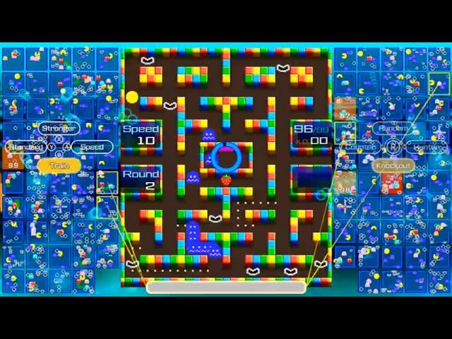 Pac-Man 99 (Switch) - CPU Battle Mode (Level 5) 