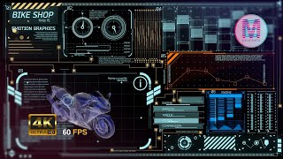 NEOMOTOR: A Sci-Fi Holographic Bike Show (technical) | 4K HUD Tech Animation | 60FPS
