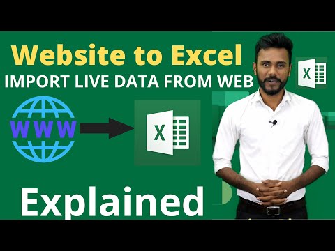 MS Excel - Import Data from Web I Get Live data from websites I Vedanta Educational Academy