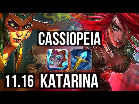 CASSIOPEIA vs KATARINA (MID) | 8/0/5, 1.7M mastery, 900+ games, Legendary | BR Master | v11.16