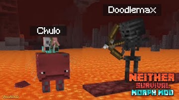 Minecraft Nether Survival Part 2 | Nether mobs | Morph mod