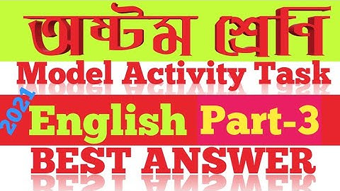 Class-8 English Model Activity Task Part-3