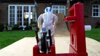 Evel Knievel Stunt Cycle Windy Day Jump #2