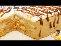 PASTEL con solo 3 INGREDIENTES de DULCE de LECHE delicioso 🍰🥧¡SIN HORNO, SIN GELATINA!🍰🥧Receta # 631