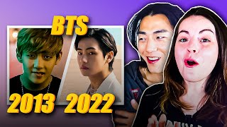 Watching the First and Latest BTS MV with my KOREAN Husband | BTS EVOLUTION REACTION