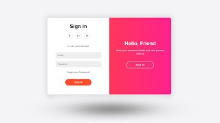 Animated sliding Login and Signup Form | Creative login form with sliding effects using only CSS