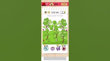 brain test level 200 - what is under the tree?