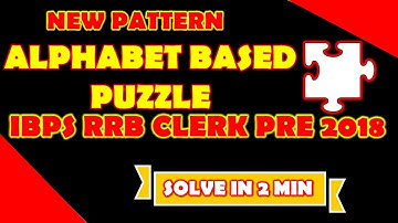 ALPHABET  BASED PUZZLE FOR IBPS RRB CLERK PRE 2018 BY BANKBOOK