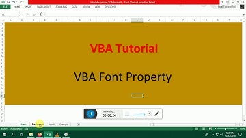 Excel VBA font Property