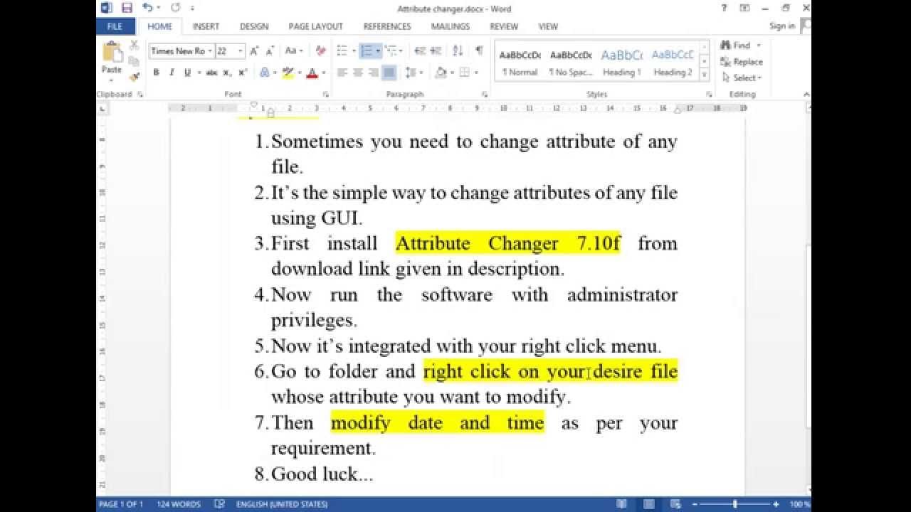 Attribute changer modify date and time of any file youtube