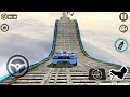 Impossible Stunt Car Tracks 3D: Blue Car Driving Stunts Levels 14 & 15 - Android GamePlay 2019