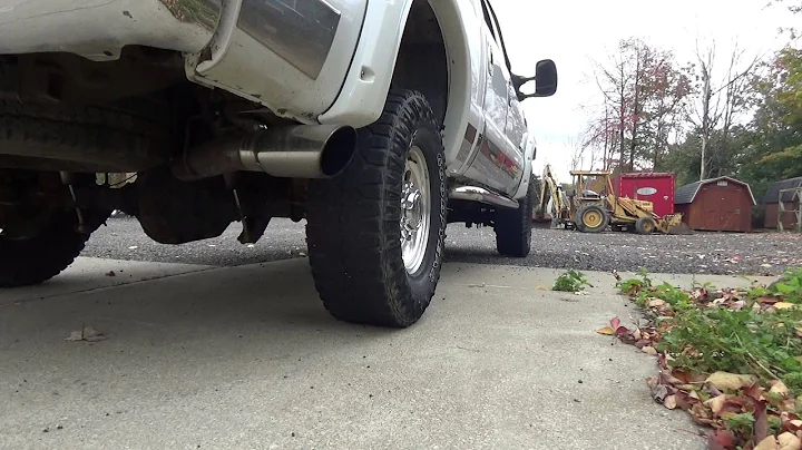 2002 F250 7.3 Powerstroke 4" Straight Pipe startup