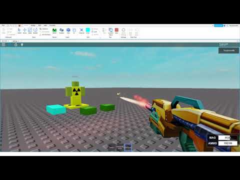 So I Made Some Sort Of Auto Laser Gun In Roblox Studio Hexspitter Youtube - roblox raycast gun tutorial