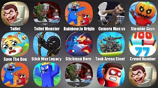 Toilet Monster Hide N Seek,Toilet Monster Survival,Rainbow io Origin,Camera Man vs Toilet Head