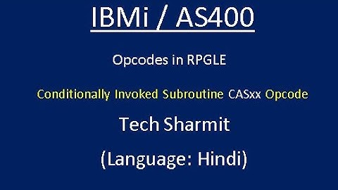 IBMi (AS400) - CASxx opcode in #RPGLE #IBMi #AS400
