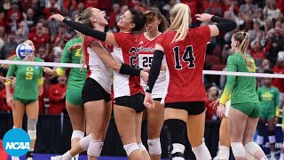 4th set comeback, full 5th set from Louisville-Oregon NCAA volleyball regional finals