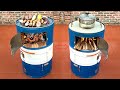 The idea of recycling non-iron barrels and cement into a multi-purpose grill