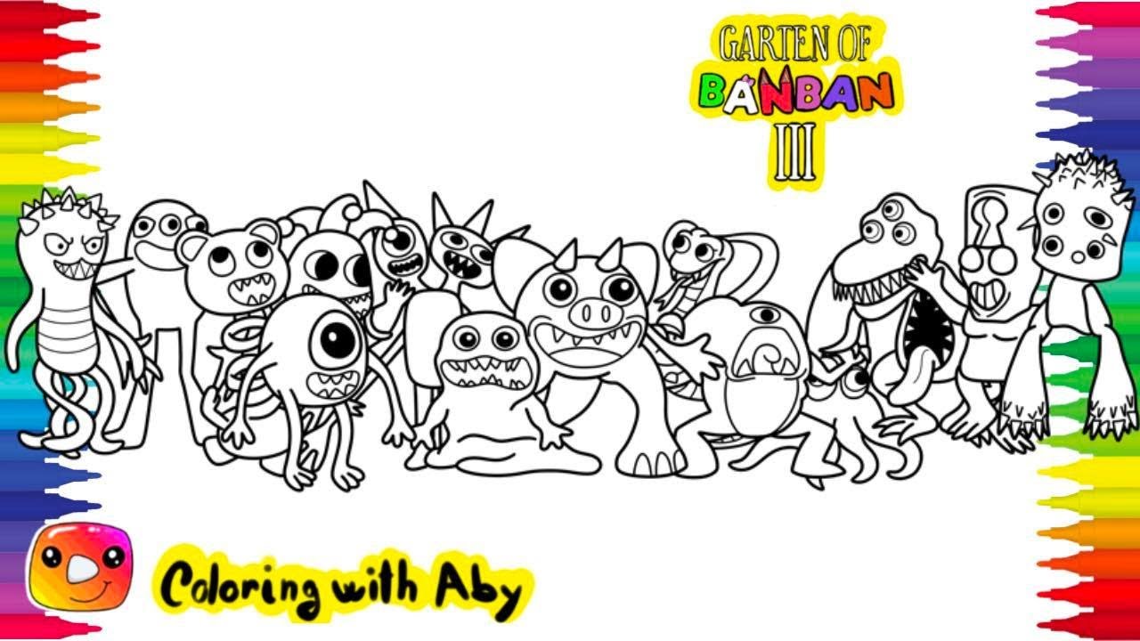 Garten Of Banban Chapter 3 New Coloring pages / How to Color All New  Monsters / Cartoon - On & On 