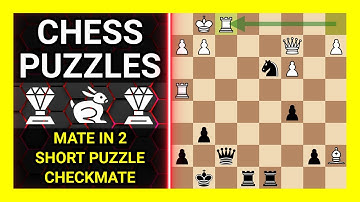 Chess Puzzles to Practice. Themes: Mate in 2, Short puzzle, Checkmate. Learn Chess