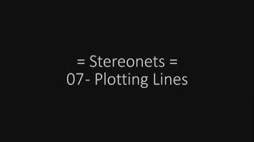 Stereonets 07 Plotting Lines
