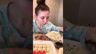 #мукбангроссия #еда #russianfood #mukbang #food #домашняяеда #асмр #обзор #роллы