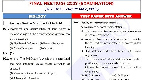 NEET 2023 ANSWER KEY/NEET 2023 BONUS MARKS/NEET 2023