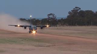 RAAF C-27J Spartan austere airfield operations at Walcha, New South Wales