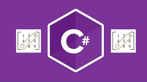 two dimensional array in c# ( find the secondary diagonal matrix) 2017