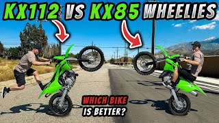 The BEST dirt bike to wheelie for beginners | KX112 vs KX85