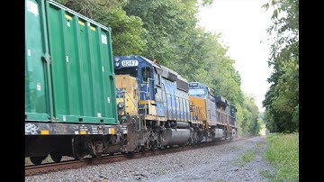 CSX M371-05 with 8247 "YN2 SD40-2" Locomotive Trailing + Awesome Horn Show!