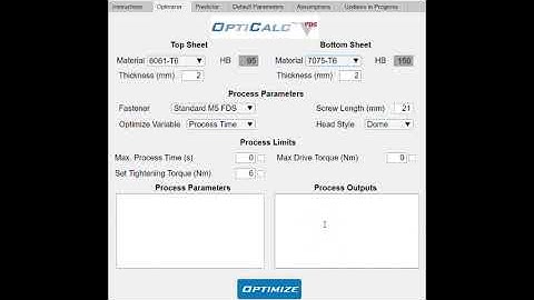 Semblex OptiCalc™ Optimization Program