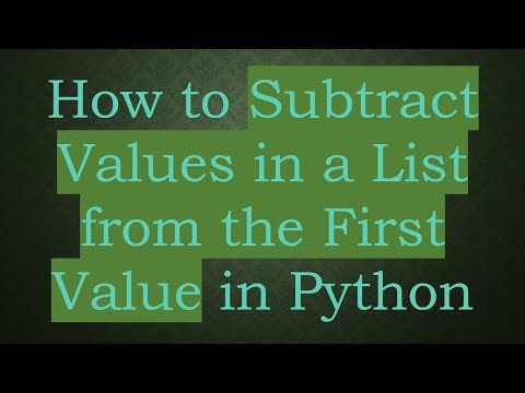How to Subtract